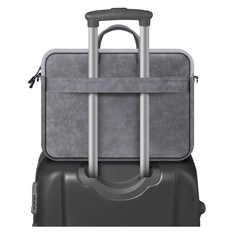 Torba SOLID LEATHER 15,6 cala Szara | PartsPC.pl