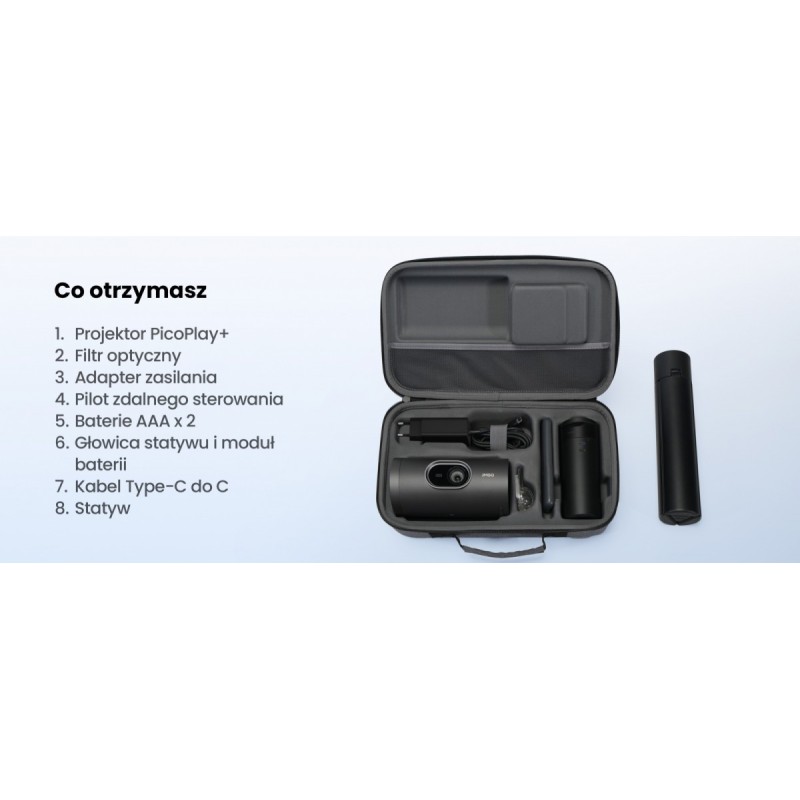 Projektor picoPlay, zestaw: stojak+powerbank | PartsPC.pl
