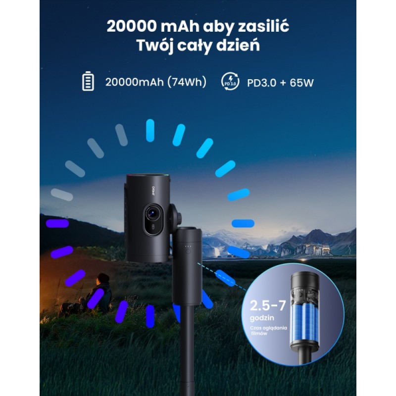 Powerbank ze stojakiem Tripod P0X1 | PartsPC.pl