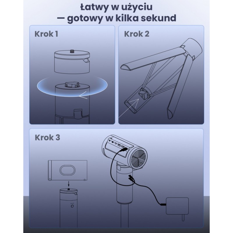 Powerbank ze stojakiem Tripod P0X1 | PartsPC.pl