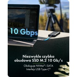 Obudowa M.2 NVMe i SATA USB 3.2 Gen 2, 10 Gbit/s IB-1827MCP-… | PartsPC.pl