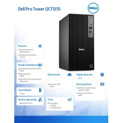 Komputer Dell Pro Tower QCT1255 W11Pro Ryzen 5 8600G/1x16GB/… | PartsPC.pl