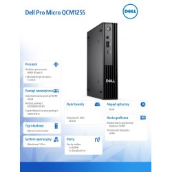Komputer Dell Pro Micro QCM1255 W11Pro Ryzen 5 Pro 8500GE/1x… | PartsPC.pl