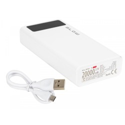 PowerBank PB20E QC+PD 20W 20000mAh+lightning Biały | PartsPC.pl