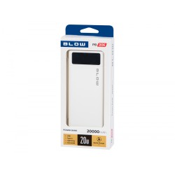 PowerBank PB20E QC+PD 20W 20000mAh+lightning Biały | PartsPC.pl