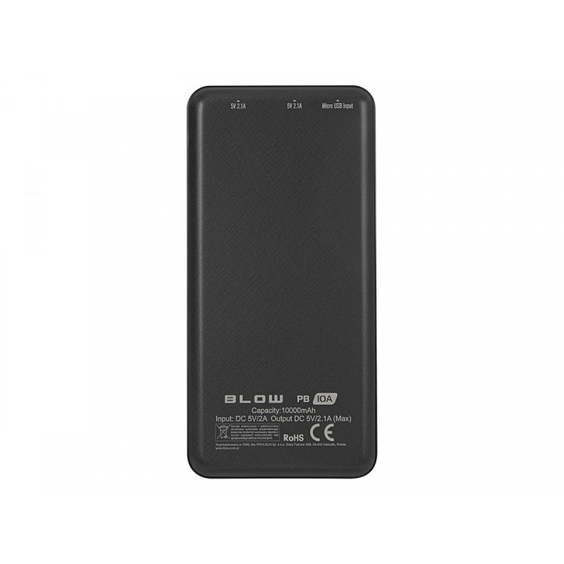 Power Bank PB10A 10000mAh Czarny | PartsPC.pl