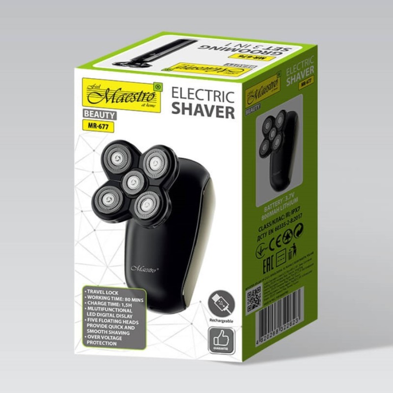 Golarka elektryczna do głowy USB MR-677 | PartsPC.pl