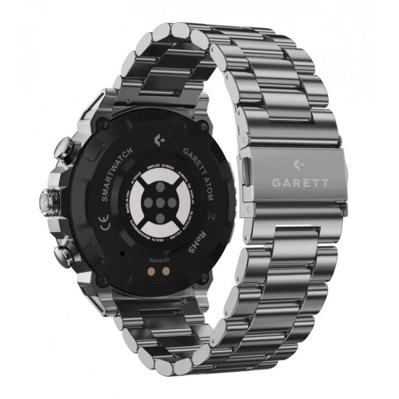 Smartwatch Atom srebrny stalowy | PartsPC.pl