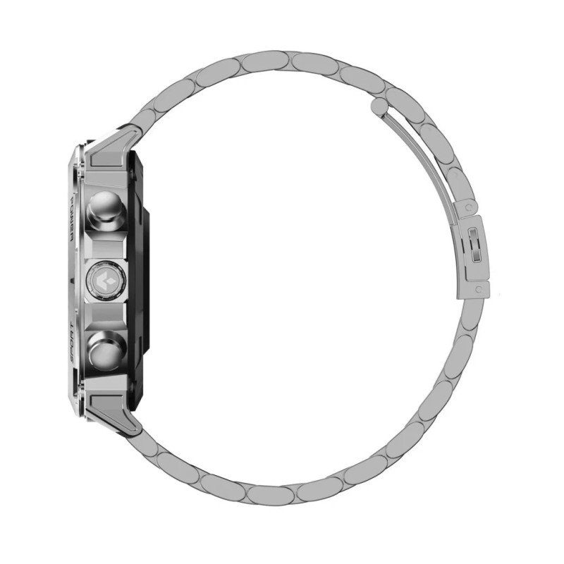 Smartwatch Atom srebrny stalowy | PartsPC.pl
