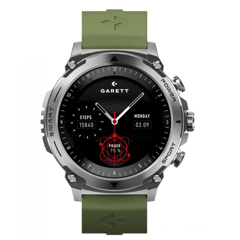 Smartwatch Atom srebrny stalowy | PartsPC.pl