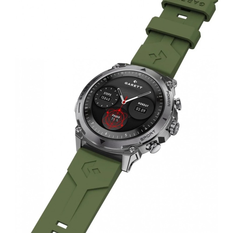 Smartwatch Atom srebrny stalowy | PartsPC.pl