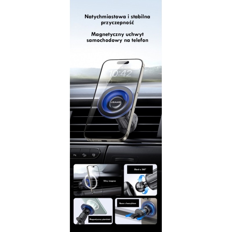 Uchwyt samochodowy do kratki ZJ081 magnetyczny | PartsPC.pl
