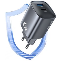 Ładowarka sieciowa T66 45W CC290 GaN Fast charge 1xUSB-A 1xU… | PartsPC.pl