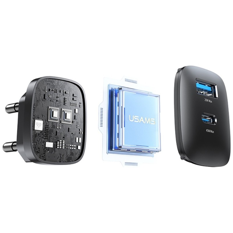 Ładowarka sieciowa T66 45W CC290 GaN Fast charge 1xUSB-A 1xU… | PartsPC.pl