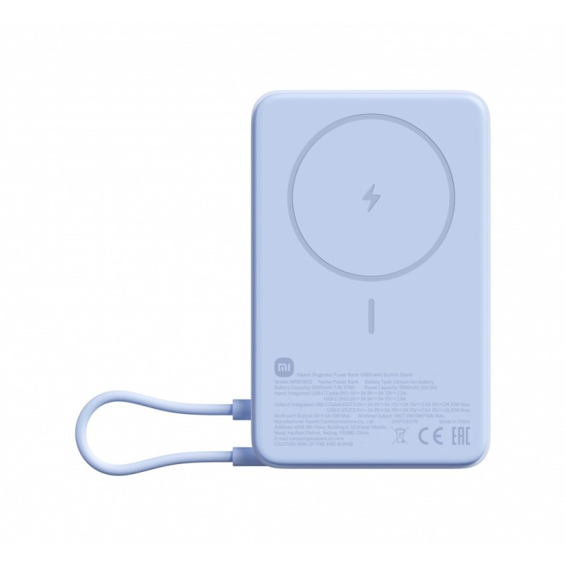 PowerBank Magnetic 10000 z podstawką niebieski | PartsPC.pl