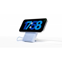 PowerBank Magnetic 10000 z podstawką niebieski | PartsPC.pl