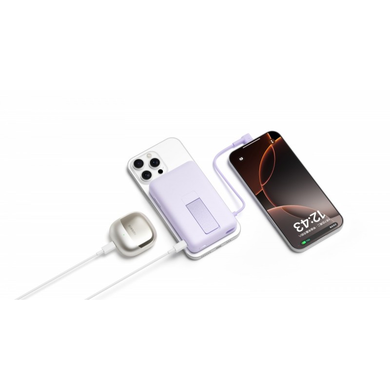 PowerBank Magnetic 10000 z podstawką niebieski | PartsPC.pl