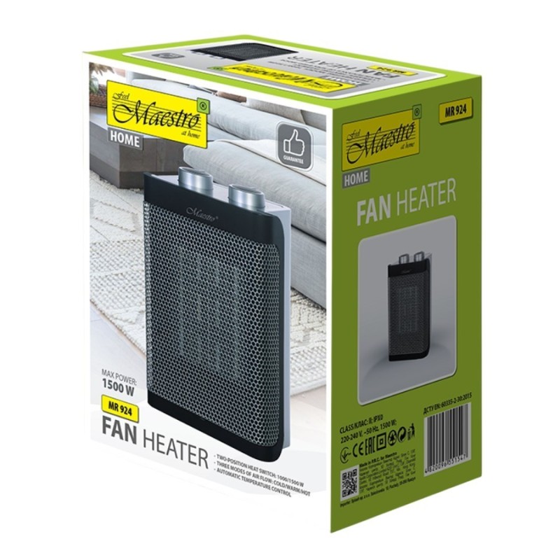 Termowentylator ceramiczny 1500W MR-924 | PartsPC.pl