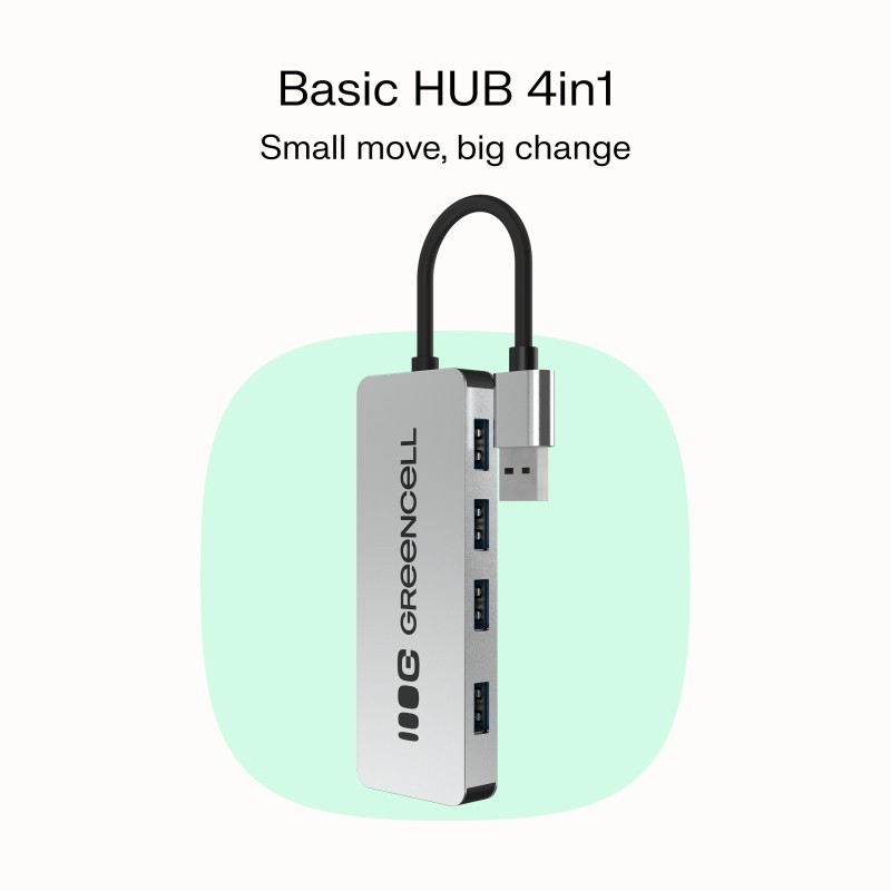HUB Basic USB-A do 4x USB-A 3.0 | PartsPC.pl