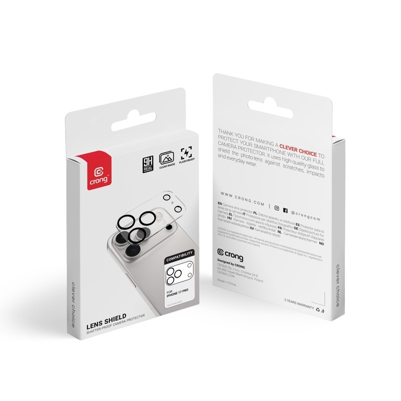 Lens Shield - Szkło na aparat i obiektyw iPhone 17 Pro | PartsPC.pl