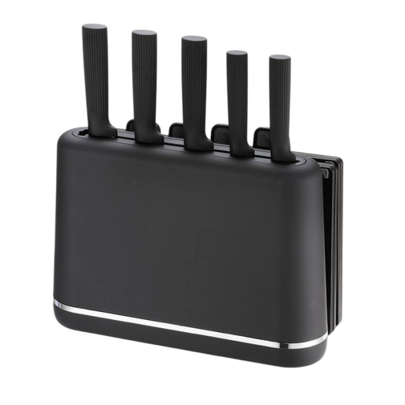 Zestaw noży + desek na podstawce MR-1412-BLACK | PartsPC.pl