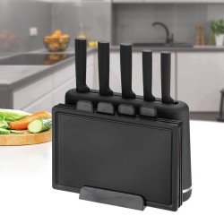 Zestaw noży + desek na podstawce MR-1412-BLACK | PartsPC.pl