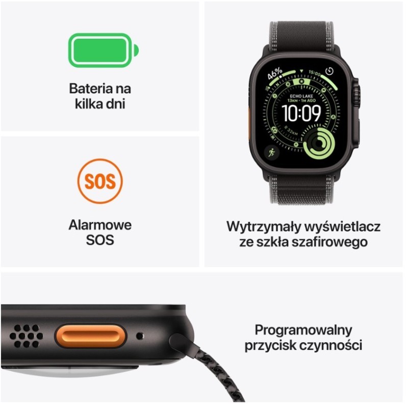 Watch Ultra 3 GPS + Cellular, koperta 49 mm z tytanu w kolor… | PartsPC.pl