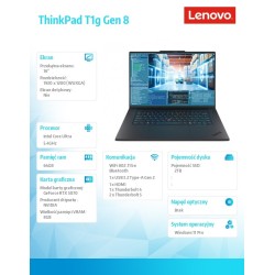 Ultrabook ThinkPad T1G G8 21TD0004PB W11PRO Ultra 9 285H/64G… | PartsPC.pl