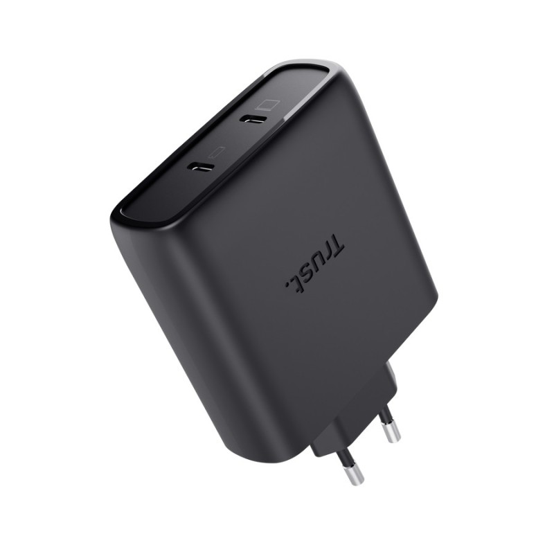 Ładowarka MAXO GaN 100W 2x USB-C czarna | PartsPC.pl