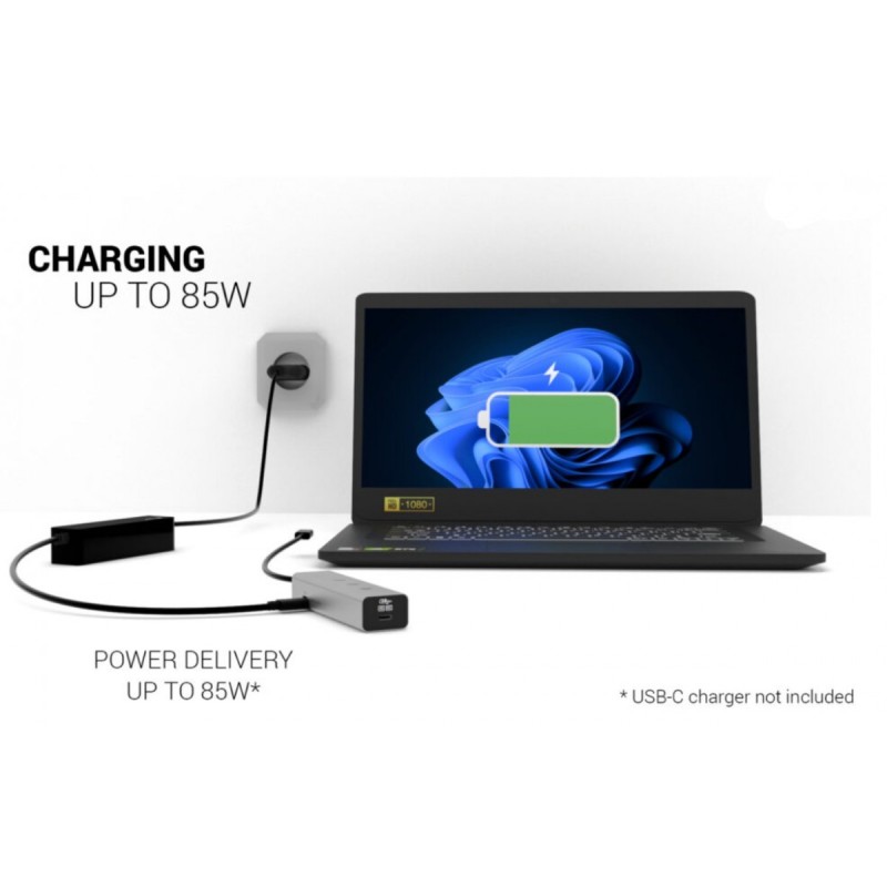 HUB USB-C Charging Metal 5 port with USB-C video 8K + Power … | PartsPC.pl