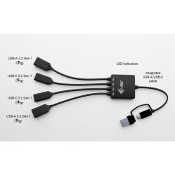 HUB USB-C/USB-A Cable 4 port (2x USB-C 2x USB-A) | PartsPC.pl