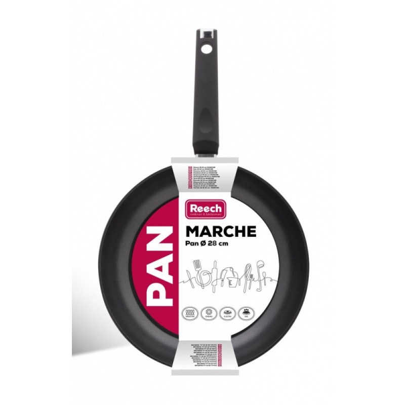 Patelnia aluminiowa z powłoką non-stick LP1003 MARCHE 28cm c… | PartsPC.pl