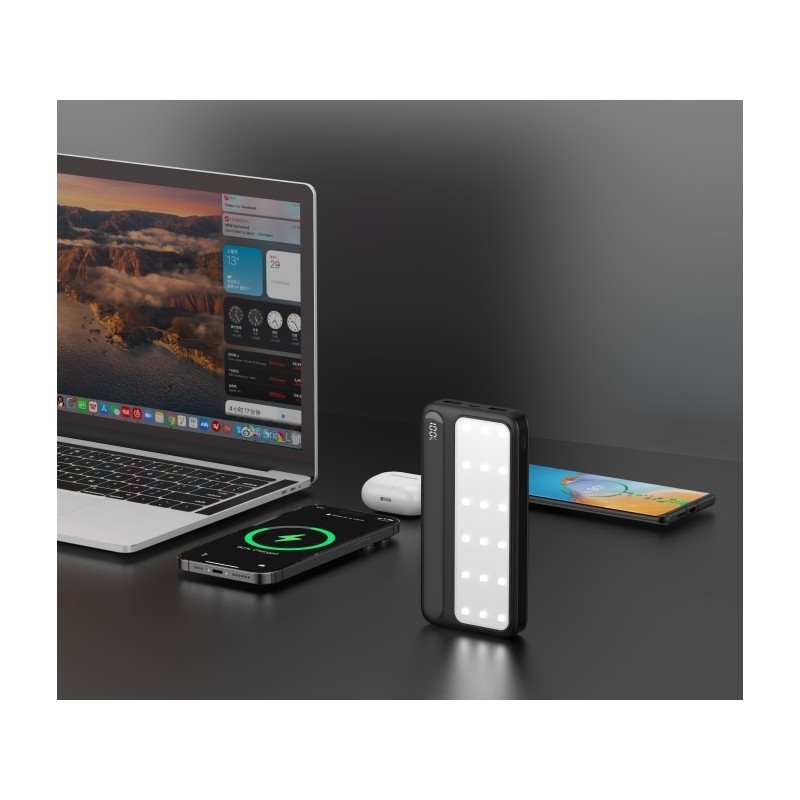 Powerbank P20 LCDPD LAMP 20 000mAh, zintegrowana lampa LED z… | PartsPC.pl
