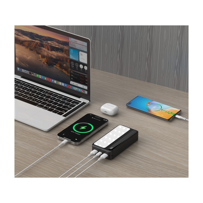 Powerbank P20 LCDPD LAMP 20 000mAh, zintegrowana lampa LED z… | PartsPC.pl