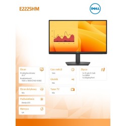 Monitor E2225HM 21.5 cala LED VA Full HD (1920 x1080)/16:9/D… | PartsPC.pl