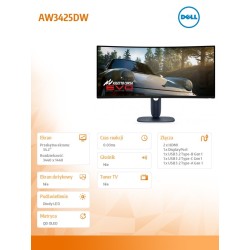 Monitor AW3425DW 34.2 Curved AMD FreeSync QD-OLED 240Hz WQHD… | PartsPC.pl
