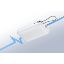 Power Bank 20000mAh (Integrated Cable) GL Light Gray | PartsPC.pl