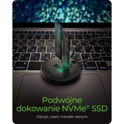 Stacja klonująca+dockująca dla 2xNVMe M.2SSD IB-1612MCL-C31 | PartsPC.pl
