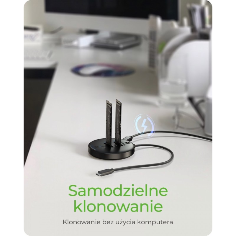 Stacja klonująca+dockująca dla 2xNVMe M.2SSD IB-1612MCL-C31 | PartsPC.pl