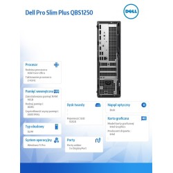 Komputer Dell Pro Slim Plus QBS1250 W11Pro U7 265/16GB/512GB… | PartsPC.pl