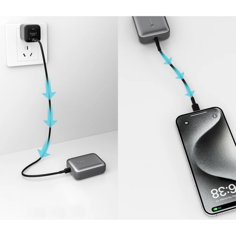 PB-Y55 MINI PowerBank 10000mAh 22.5W 2xUSB PD QC | PartsPC.pl