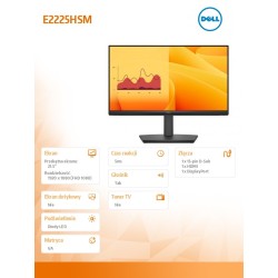 Monitor E2225HSM 21.5 cala LED VA Full HD (1920 x1080)/16:9/… | PartsPC.pl