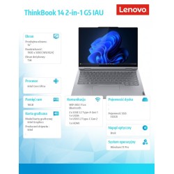 Laptop ThinkBook 14 G5 2in1 21SQ0016PB W11Pro Ultra 5 225U/1… | PartsPC.pl