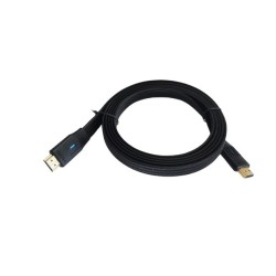 Kabel HDMI v 2.1 płaski 3m czarny | PartsPC.pl