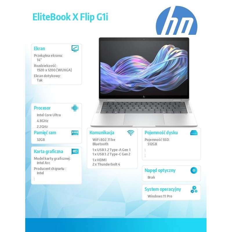 Notebook EliteBook X Flip G1i  U7 258V 512GB/32GB/W11P/14.0 … | PartsPC.pl