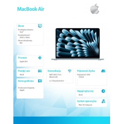 MacBookAir 13 cali /10C GPU/16GB /512GB Niebieski | PartsPC.pl