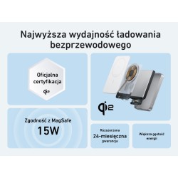 Powerbank indukcyjny MagGo 10000mAh biały | PartsPC.pl