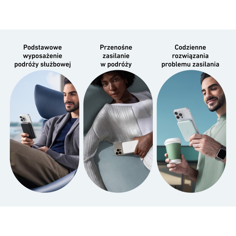 Powerbank indukcyjny MagGo 10000mAh biały | PartsPC.pl