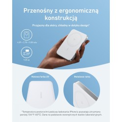 Powerbank indukcyjny MagGo 10000mAh biały | PartsPC.pl
