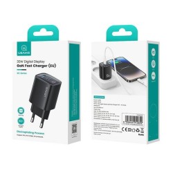 Ładowarka sieciowa 30W GaN LED USB+USB-C CC229 Fast Charging… | PartsPC.pl